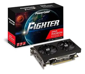 PowerColor Radeon RX 6500 XT Fighter 4GB / Grafická karta / 2815 MHz / 4GB GDDR6 / 64-bit / 1x HDMI + 1x DP / 400W