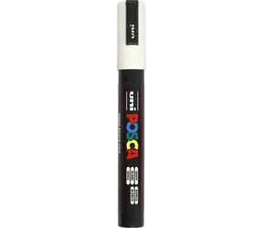 POSCA PC-5M bílá / Popisovač / Akrylová barva na vodní bázi / Univerzální – papír, textil, kov, sklo