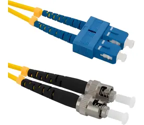 Qoltec 54060 Optický patchcord SC/UPC-ST/UPC / Singlemode / Simplex / 2 m