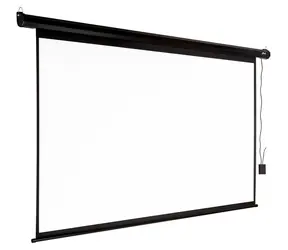 AVELI Elektrické projekční plátno 100" 221x125 cm / Plátno / elektrické / 16:9 / dálkové ovládání / černý tubus
