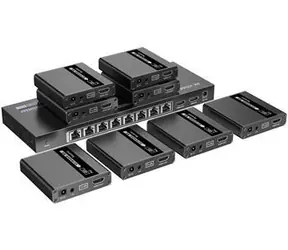 PremiumCord HDMI 1-8 splitter+extender / Rozbočovač a extender / CAT6/6a/7 / UHD 4K 30Hz / až 70 m