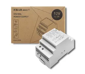 Qoltec DIN lištový napájecí zdroj 24V 60W šedá / Napájecí zdroj / DIN lišta / 2,5 A