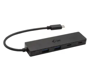 i-tec USB-C Metal HUB 4 Port / USB hub / 2x USB-C / 2x USB 3.0 / Integrovaný kabel USB-C