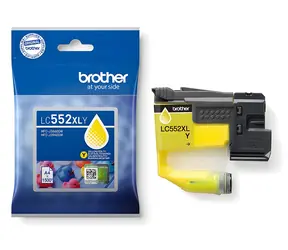 Brother LC-552XLY žlutá / Inkoustová cartridge / XL / pigmentová / 1500 stran / MFC-J3660DW, MFC-J3960DW