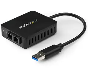 StarTech USB adaptér na optické vlákno černá / Síťový adaptér / 1000 Mbit/s / RTL8153 čipset