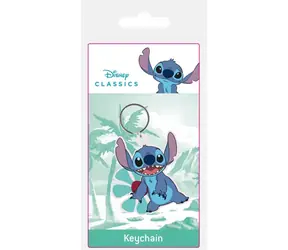 ALLTOYS Přívěsek na klíče Stitch / Guma / Kovové očko na zavěšení