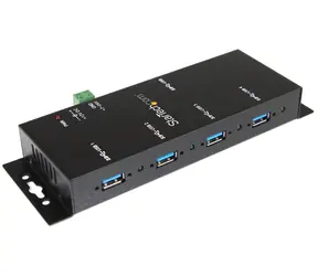 StarTech USB 3.0 Hub 4 porty černá / USB hub / 4x USB-A / 5 Gbps / napájecí adaptér