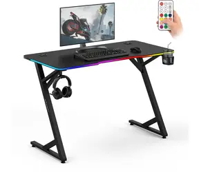 SENSE7 VOLT RGB černý / Herní stůl / 120x60 cm