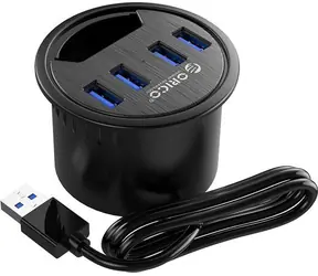Orico USB Hub 4x USB-A do otvoru v desce stolu