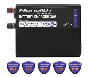 Qoltec Monolith / Nabíječka akumulátorů / LiFePO4, AGM, GEL, SLA / 12V / 20A