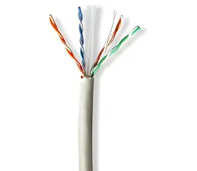Nedis CAT6 šedá / Síťový kabel / U/UTP / Solid / 305 m / LSZH