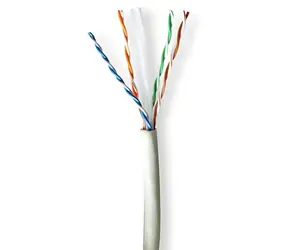 Nedis CAT6a šedá / Síťový kabel / U/UTP / Solid / 305 m / LSZH