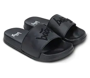 BAAGL Pantofle Logo Black vel. 29 / Protiskluzová EVA podrážka / Lehký materiál