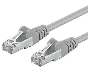 PremiumCord SFTP CAT6A 0,25m šedá / Patch kabel / RJ45-RJ45 / LSOH / AWG 26/7