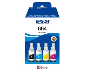 Epson EcoTank T664 / Multipack inkoustů / CMYK / 4x70 ml / originální / pro tiskárny EcoTank