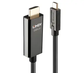Lindy USB-C na HDMI černá / Adaptérový kabel / 10 m / 4K 60Hz / HDR