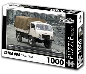 RETRO-AUTA Puzzle TRUCK č.9 Tatra 805 (1953-1960) / 1000 dílků / 66 × 47 cm