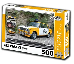 RETRO-AUTA Puzzle Vaz 2103 VB (1980, č. 42) / 500 dílků / 48 × 36 cm