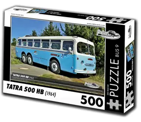 RETRO-AUTA Puzzle BUS č.9 Tatra 500 HB (1964) / 500 dílků / 48 × 36 cm