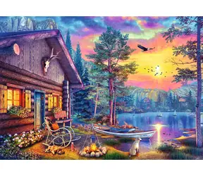 TREFL Puzzle Premium Plus Tea Time: Přístav za soumraku / 500 dílků / 48 x 34 cm