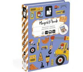 JANOD Magnetická knížka Magnetibook Na stavbě / 50 magnetek / 19 kartiček