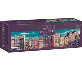 INTERDRUK Panoramatické puzzle Amsterdam / 1000 dílků / 96 × 32 cm