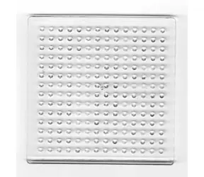 PLAYBOX Podložka pro zažehlovací korálky čtverec / Průhledná / 7,5 × 7,5 cm