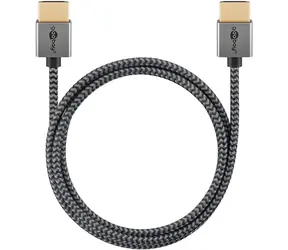 Goobay Plus 75758 šedá / HDMI kabel / Ultra High Speed HDMI 2.1 / 8K 60Hz / 2 m