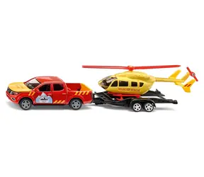 SIKU Super Nissan Navara Horská záchranná služba / Model auta s vrtulníkem / 1:50 / Kov, plast / od 3 let