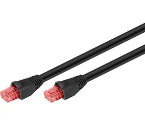 Goobay 55435 černá / Venkovní patch kabel / U/UTP / Cat 6 / 30 m
