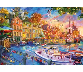 GIBSONS Puzzle Odrazy přístavu / 500 dílků / 49x34 cm