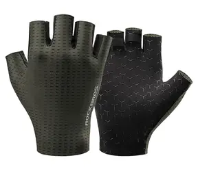 Rockbros Cyklistické rukavice zelená, velikost XL / Rukavice / Krátké prsty / Prodyšné