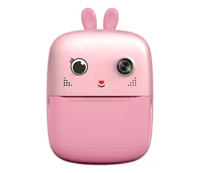 Hurtel Mini tiskárna pro děti s fotoaparátem růžová / Dětská tiskárna / Termotisk