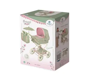 DECUEVAS 82068 Skládací kočárek pro panenky Botanic 2026 / REBORN / 90 cm / se slunečníkem / od 3 let