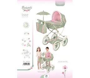 DECUEVAS 81068 Skládací kočárek pro panenky Botanic 2026 / s taškou / 81 cm / od 3 let