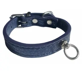 Huhubamboo Metal obojek modrý XS / Obojek pro psy / Pro chrty / 14 mm x 16-22 cm