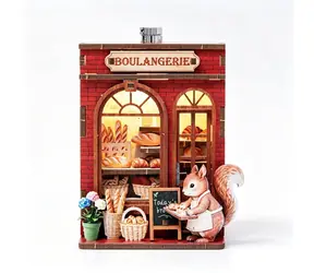 2KIDS TOYS 3D dřevěná skládačka Magnet Veverčina pekárna / LED osvětlení / dřevo / od 14 let