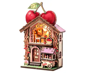 2KIDS TOYS 3D dřevěná skládačka Magnet Třešňová chaloupka / DIY / LED osvětlení / od 14 let