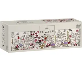 INTERDRUK Panoramatické puzzle Flowers: Rozkvetlá louka / 1000 dílků / 96x32 cm