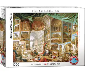 EUROGRAPHICS Puzzle Obrazárna s pohledy na moderní Řím / 1000 dílků / 68 × 48 cm