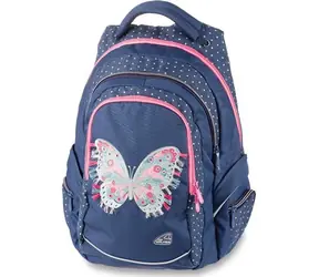 WALKER Školní batoh FAME Magic Butterfly / 32 l / polstrovaná záda / reflexní prvky