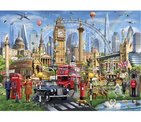 GIBSONS Puzzle Volání Londýna / 1000 dílků / 68 x 49 cm
