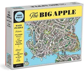 GALISON Puzzle Velké jablko New York 2v1 / 1000 dílků / Hledej a najdi