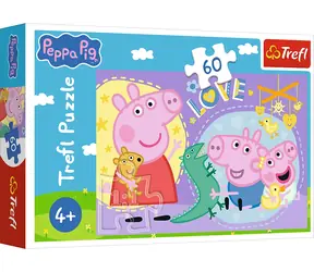 TREFL Puzzle Prasátko Peppa: Šťastná Peppa / 60 dílků / 33 x 22 cm