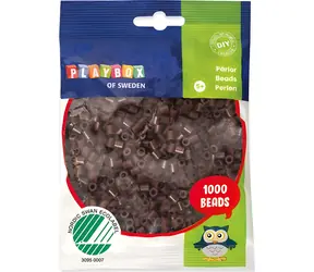 PLAYBOX Zažehlovací korálky hnědé / 1000 ks