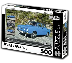 RETRO-AUTA Puzzle Škoda 110 LS (1975), č. 37 / 500 dílků / 48 × 36 cm
