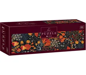 INTERDRUK Panoramatické puzzle Květinový vzor / 1000 dílků / 96x32 cm