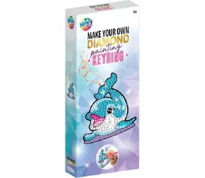 MOXY Diamantové malování Přívěsek Delfín / Kreativní sada s kamínky / od 6 let