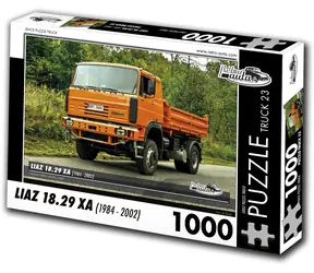 RETRO-AUTA Puzzle TRUCK č.23 ŠKODA Liaz 18.29 XA (1994-2002) / 1000 dílků / 66 × 47 cm