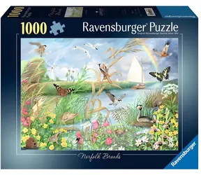 RAVENSBURGER Puzzle Norfolkské jezero / 1000 dílků / 70 x 50 cm